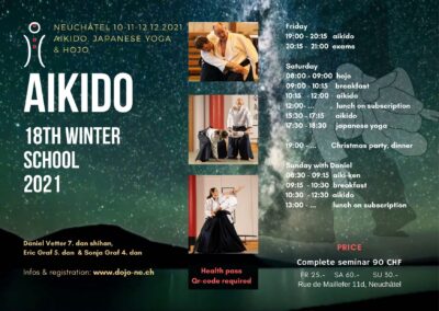 Stage international d’hiver, Aikido, Hojo et Yoga Japonais, Neuchâtel, 10-11-12 déc.